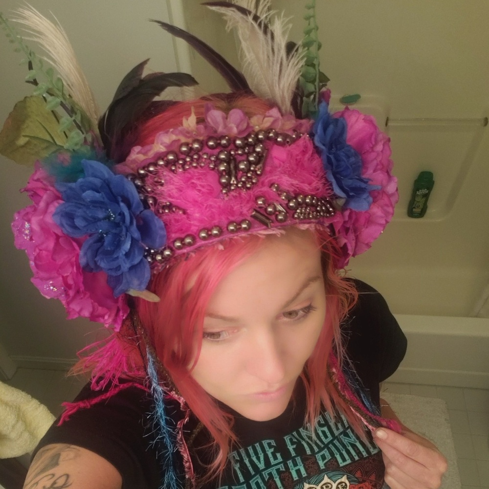 Headdress festival Head Piece belly dance Costume Burning Man